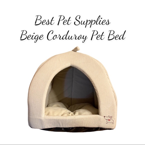 Best Pet Supplies Beige Tent Covered Small Pet Bed